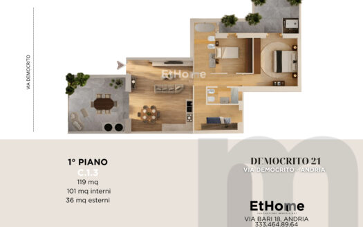 PRIMO PIANO CON SPAZI ESTERNI